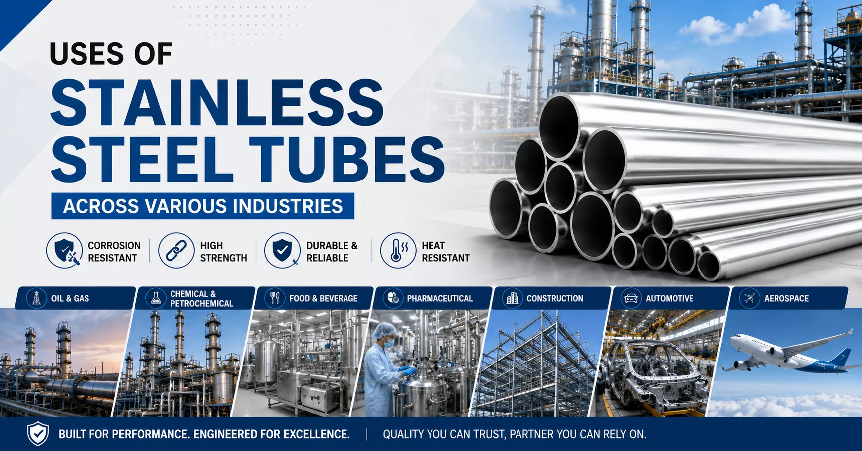 Uses of Stainless Steel Tubes in Various Industries